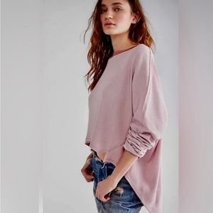 Free People Jayson Ringer Tee Pink